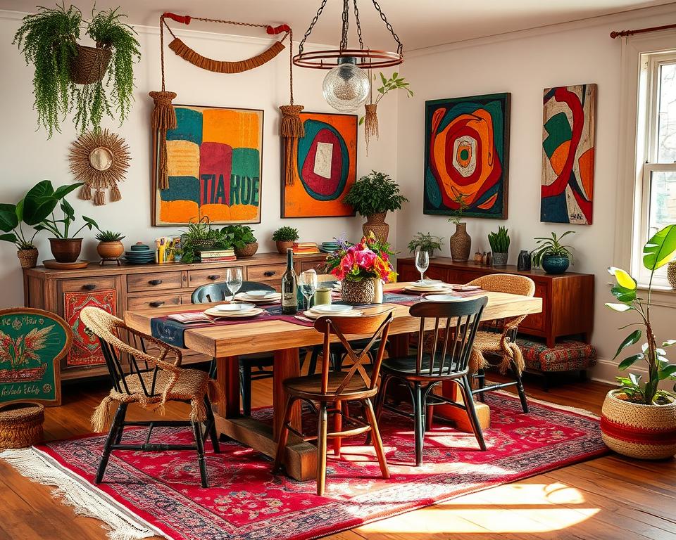 art in bohemian dining