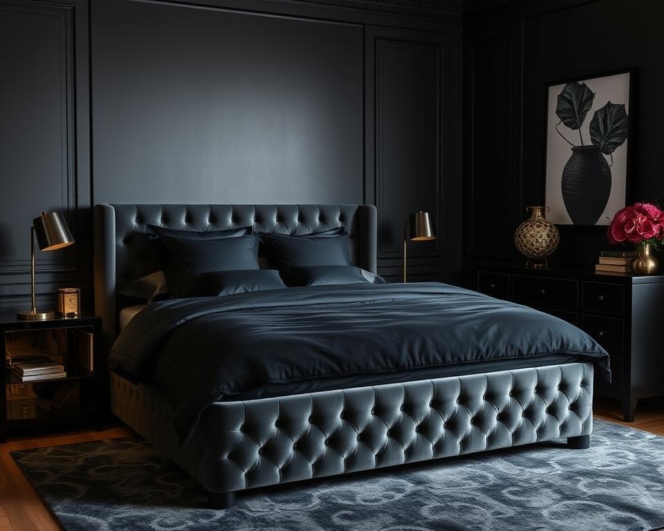 black bedroom decor