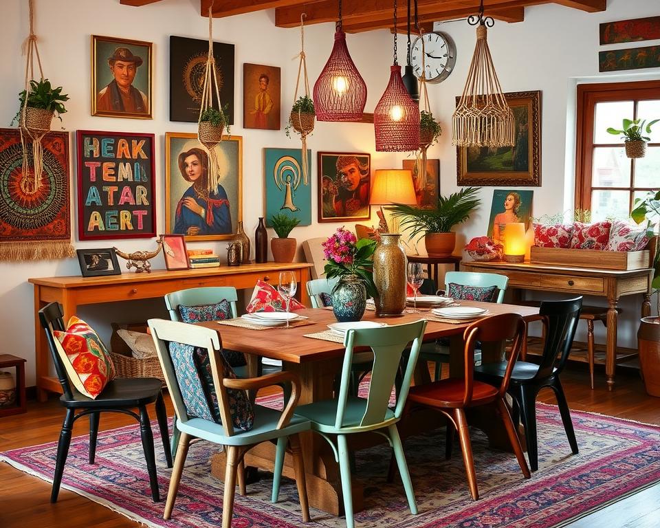 bohemian dining room decor ideas