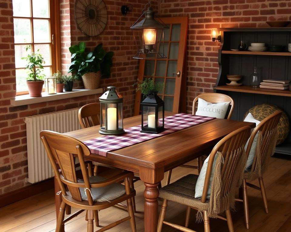 cozy farmhouse dining room