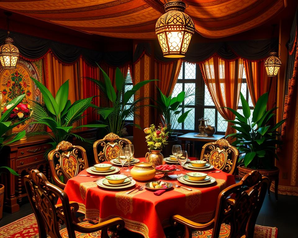 cozy indian dining room