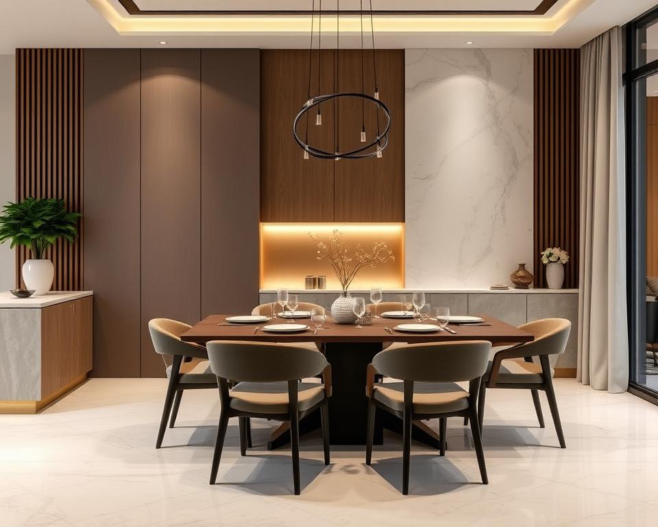 dining room half wall design