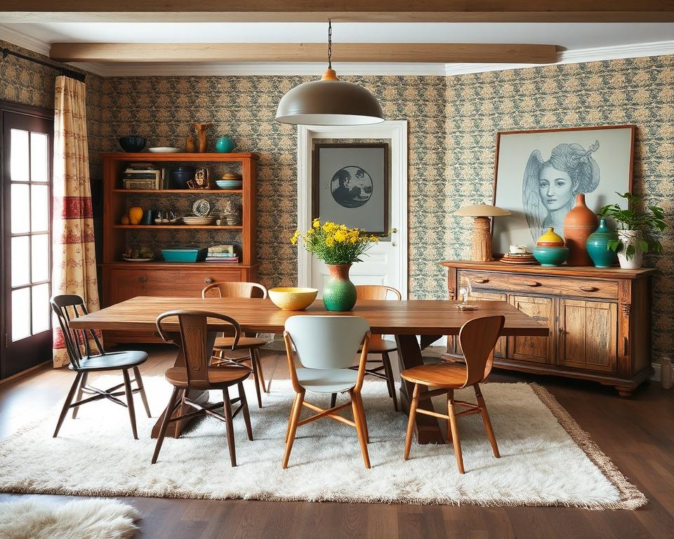 eclectic dining room