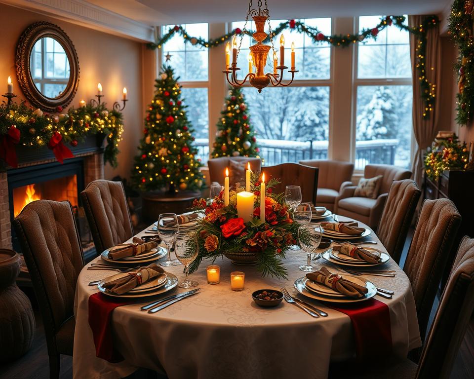 festive dining room