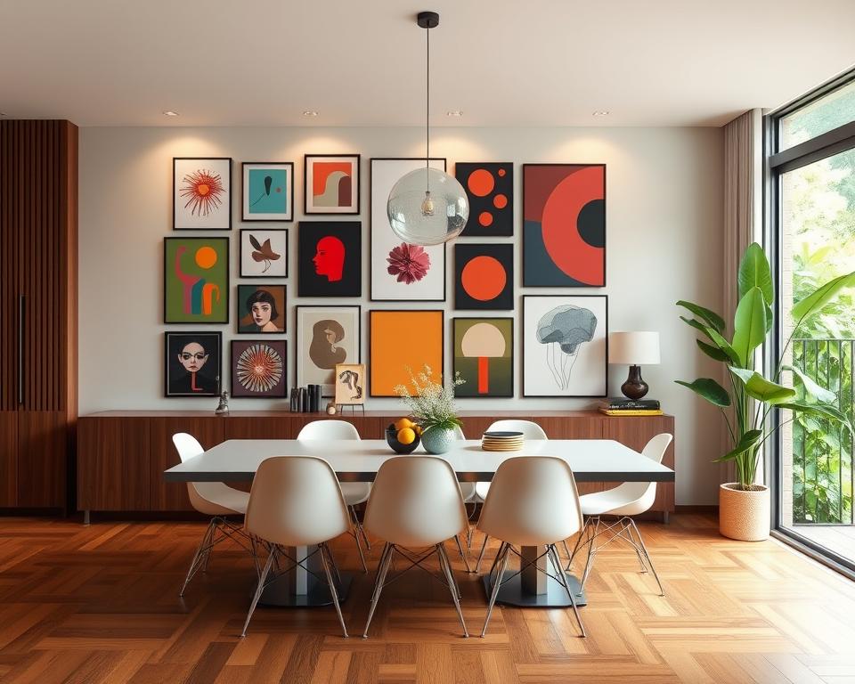 gallery wall dining room