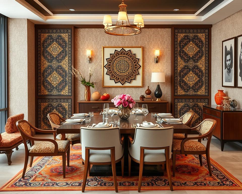 modern indian dining room