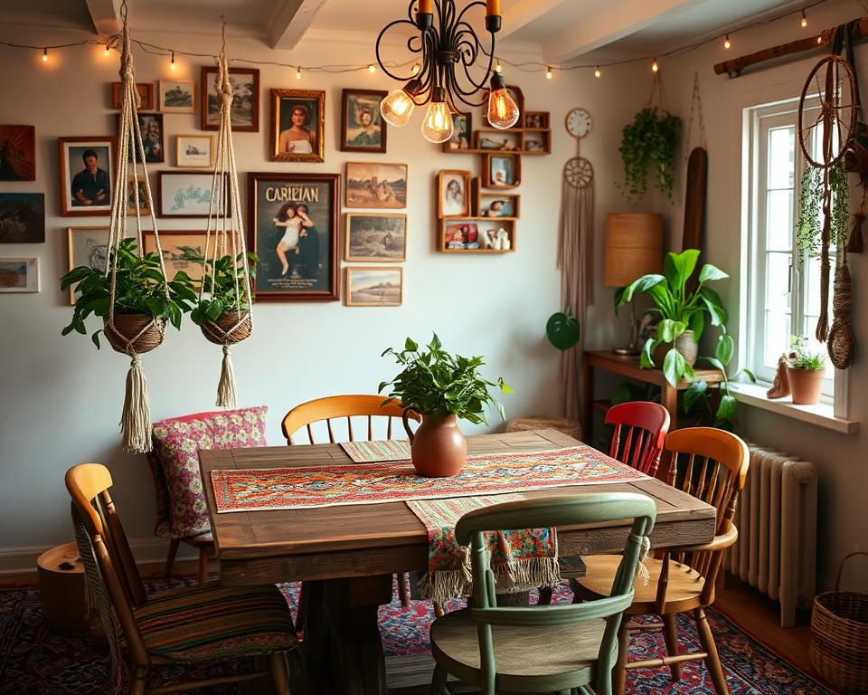 personalized bohemian dining room