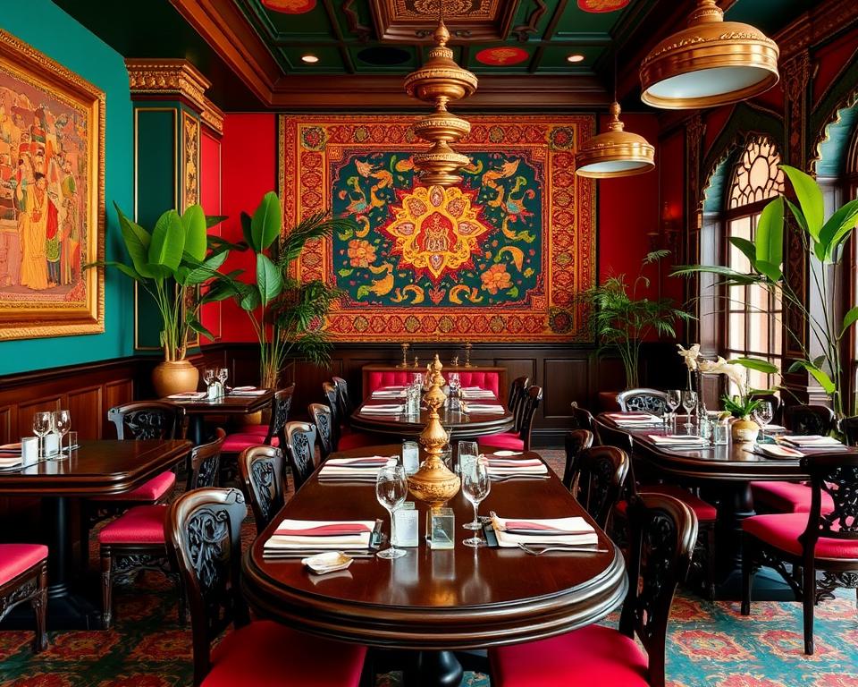 vibrant indian dining room